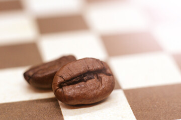 Closeup of coffee beans