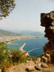 Ancient fortress in the city of Alanya in Turkey