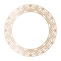 circle gold ornament vector design