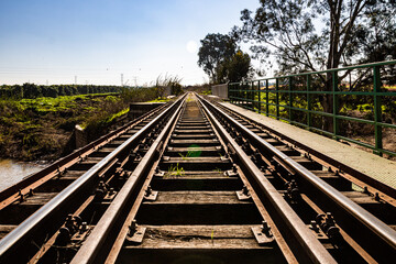 Fototapeta premium railway in the countryside
