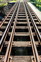 Fototapeta premium railroad tracks in the countryside