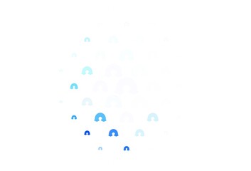 Light BLUE vector backdrop with rainbows, clouds.