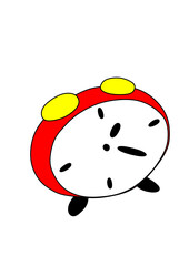 Caricatura de pequeño reloj despertador