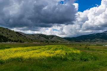 Fototapeta premium landscape with mountains and sky