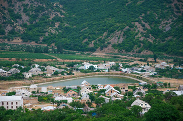 Fototapeta na wymiar The village of Veseloe near Sudak