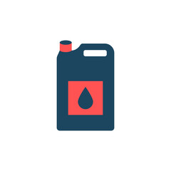 Plastic canister colored vector icon