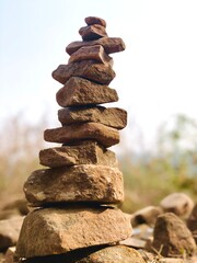 Fototapeta na wymiar stack of stones