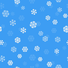 seamless pattern with snowflakes. Seamless pattern with snowflakes. Pattern of snowflakes flying on a blue background. Winter pattern. Winter background. Snow on a blue background.