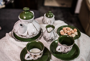 authentische Kaffeetasse und Filterkaffee