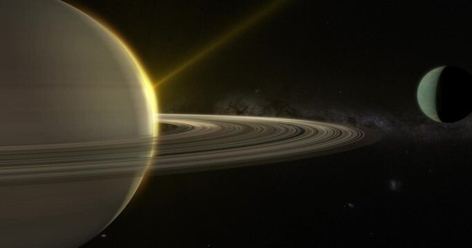Titan le plus grand satellite naturel de Saturne