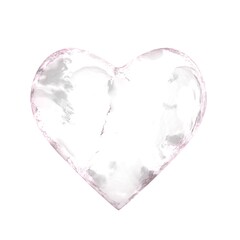 Fototapeta na wymiar Textured 3D heart on a white background. Valentine's Day. Love and feelings.