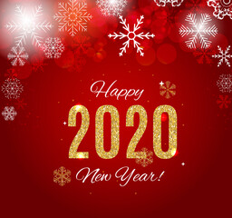 2020 New Year and Merry Christmas Background. Vector Illustration
