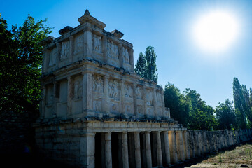 Afrodisias, Geyre, Aydın / Turkey - August 2020: Aphrodisias Ancient City. Ancient cities and museums of Turkey.
