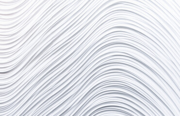 White plastic 3D panel with wavy texture.