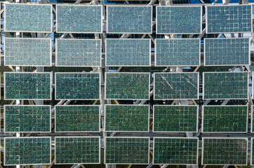 Abstract texture, 4 by 5 solar panels grid