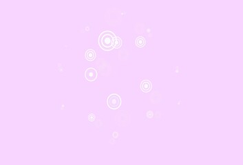 Light Pink, Yellow vector texture with disks.