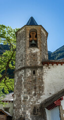 Fototapeta na wymiar Church of the Assumption in Canfranc, Huesca, Aragon, Spain