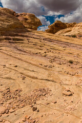 Fototapeta premium Patterns of Erosion In The Slick Rock Formations of Fire Valley, Valley of Fire State Park, Nevada, USA