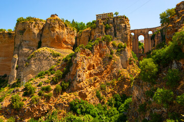 The Puente Nuevo – the New Bridge – is the most famous of the bridges in Ronda, Andalusia