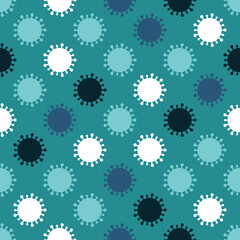 Vector seamless pattern design with abstract viruses