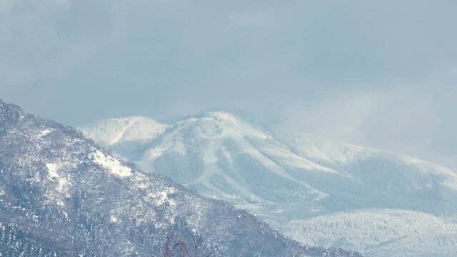 福井市からみるスキージャム勝山 晴れてると望遠レンズでこのくらい見える