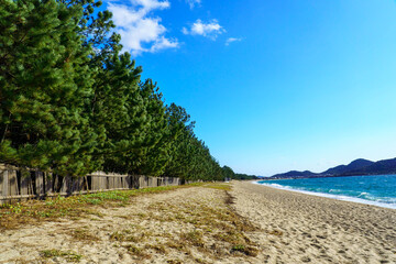山口県光市室積の砂浜
