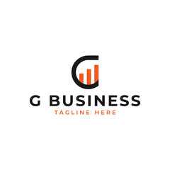 Letter G Growth Logo — Business Hike Monogram Vector