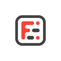 Letter F App Icon — Modern F Monogram Vector