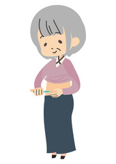 インスリン注射をする人