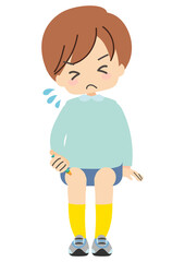 エピネフリン注射をうつ子供 © matsurinui