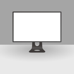 Blank display monitor placed on the desk