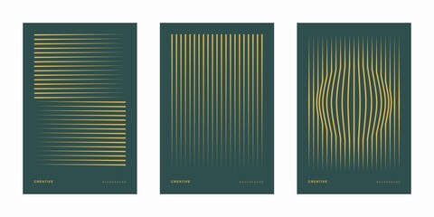 Abstract geometric company brochure. Corporate identity flyer. Vector set business presentation.