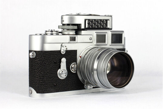 A vintage Leica M3 German rangefinder camera from 1950's.