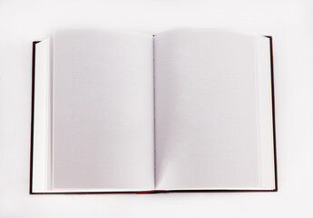 Isolated opened book with red pages