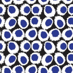 Blue Brush Stroke Fur Seamless Pattern