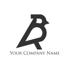 The letter B logo forms a bird with a black design, can be your business inspiration.