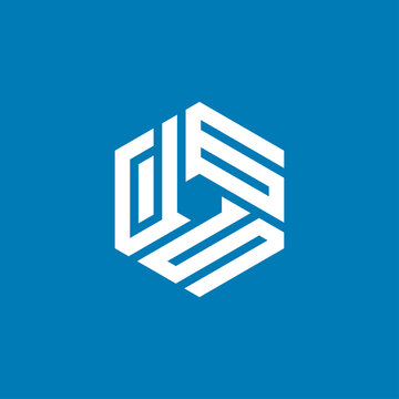 Creative initial letter DGS logo design concept