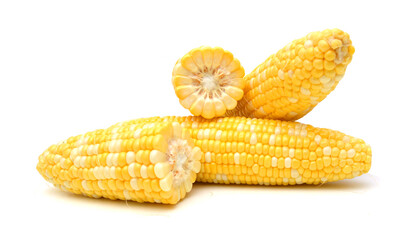 Corn on a white background 
