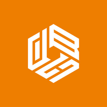 Creative initial letter DBH logo design concept vector