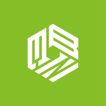 Creative initial letter YBN logo design concept vector