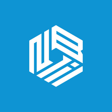 Creative initial letter NBI logo design concept vector