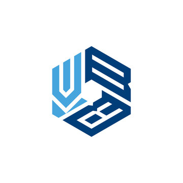Creative initial letter VBR logo design concept vector