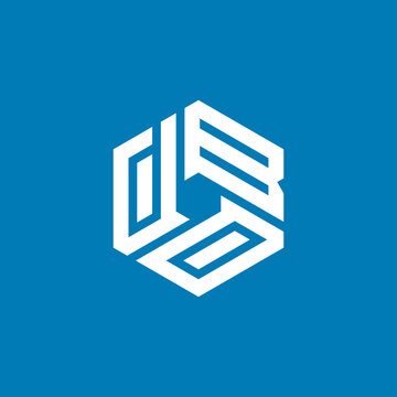 Creative initial letter DBO logo design concept vector