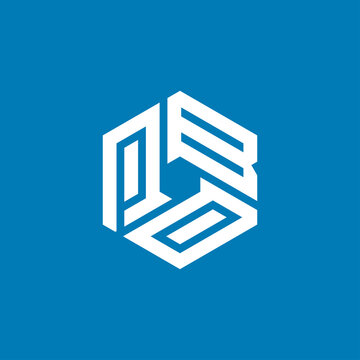 Creative initial letter PBO logo design concept vector