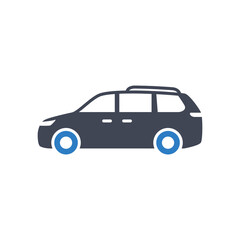 Minivan car icon