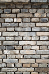 Old gray brick wall background