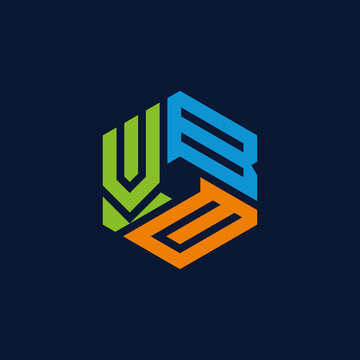 Creative initial letter VBC logo design concept vector