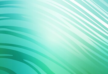 Light Green vector background with curved lines.