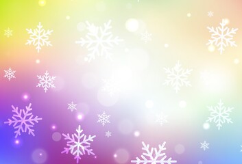 Light Multicolor vector pattern in Christmas style.