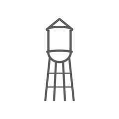 Water tower logo design template vector illustration